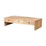 Coffee Table Natural Wood 3 Drawers 160x80x45cm