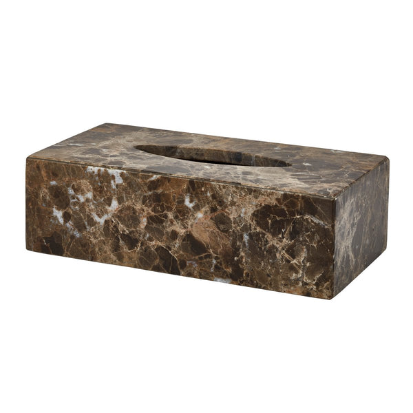 Tissue Box Large Hammam Brown Marble