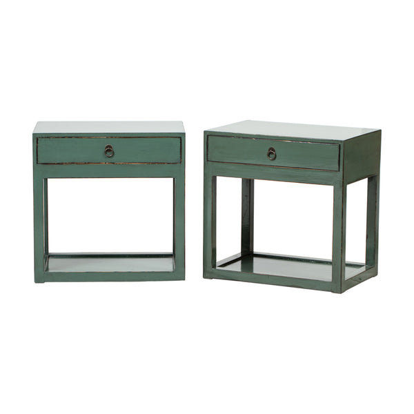 Bedside Tables Set of 2 Green 60x40x60cm