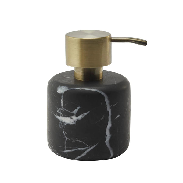 Soap Dispenser Nero Black Marble Bronze 9x13cm