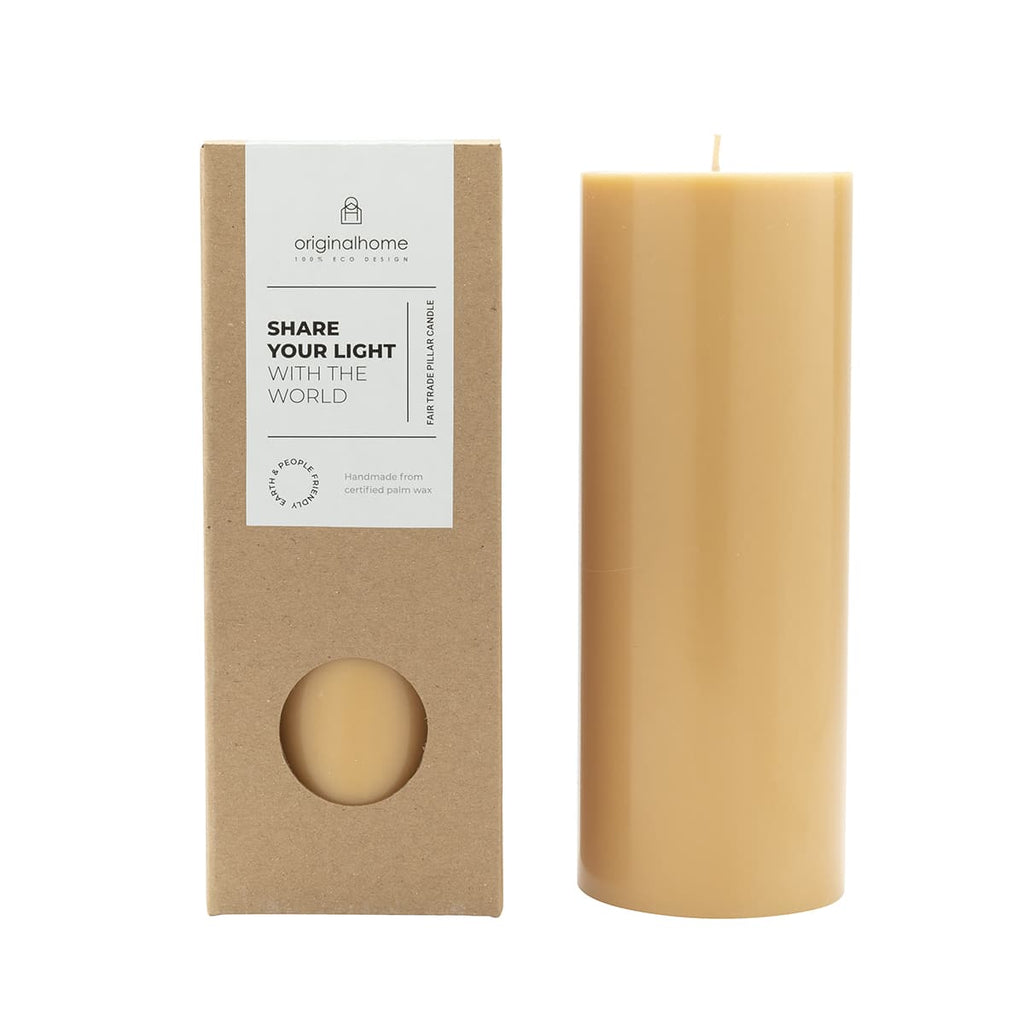 Candle Pillar Yellow 7.5x20cm
