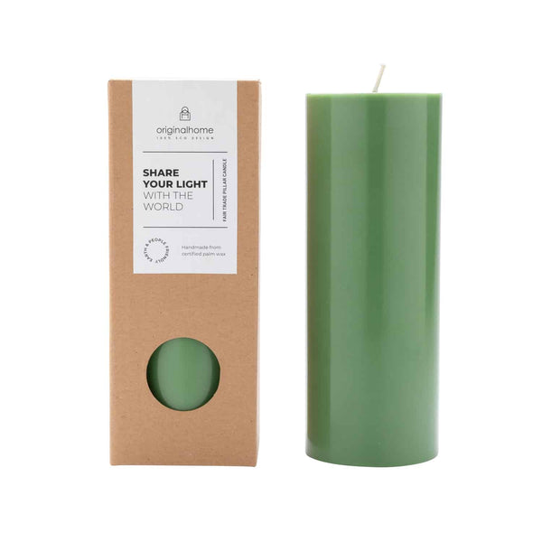 Candle Pillar Matcha Green 7.5x20cm