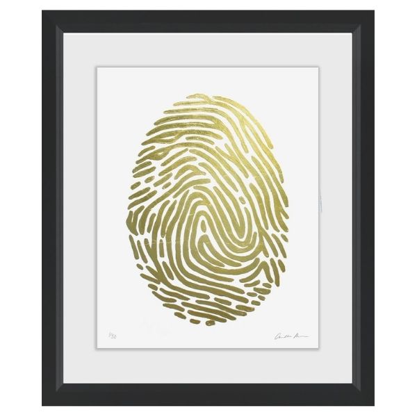 Art in Black Frame "Gold Fingerprint nº4" 69x79cm