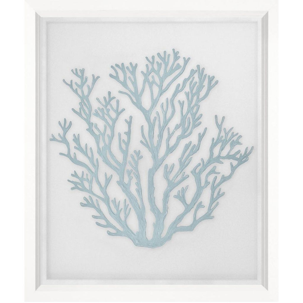Art in White Frame "Floating Corals" Image 1 Blue Velvet 71x81cm