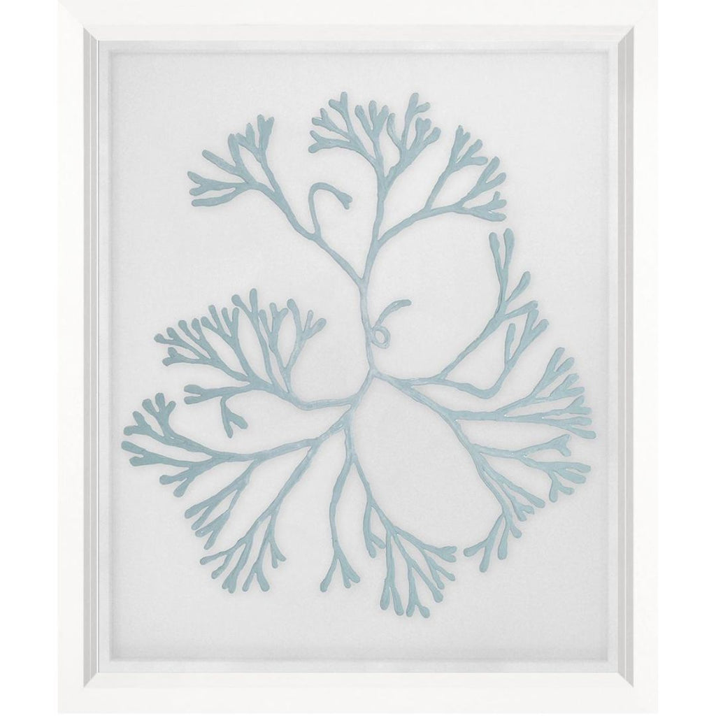 Art in White Frame "Floating Corals" Image 2 Blue Velvet 71x81cm