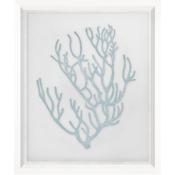 Art in White Frame "Floating Corals" Image 4 Blue Velvet 71x81cm