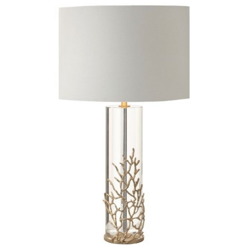 Lamp Harter Gold Coral w/ White Shade