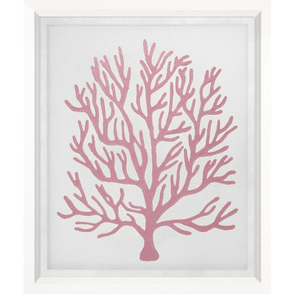 Art in White Frame "Floating Corals" Image 7 Pink Velvet 71x81cm