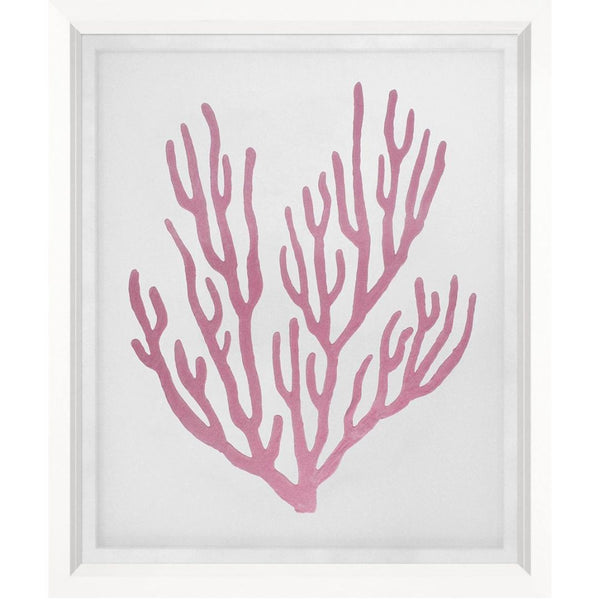 Art in White Frame "Floating Corals" Image 8 Pink Velvet 71x81cm