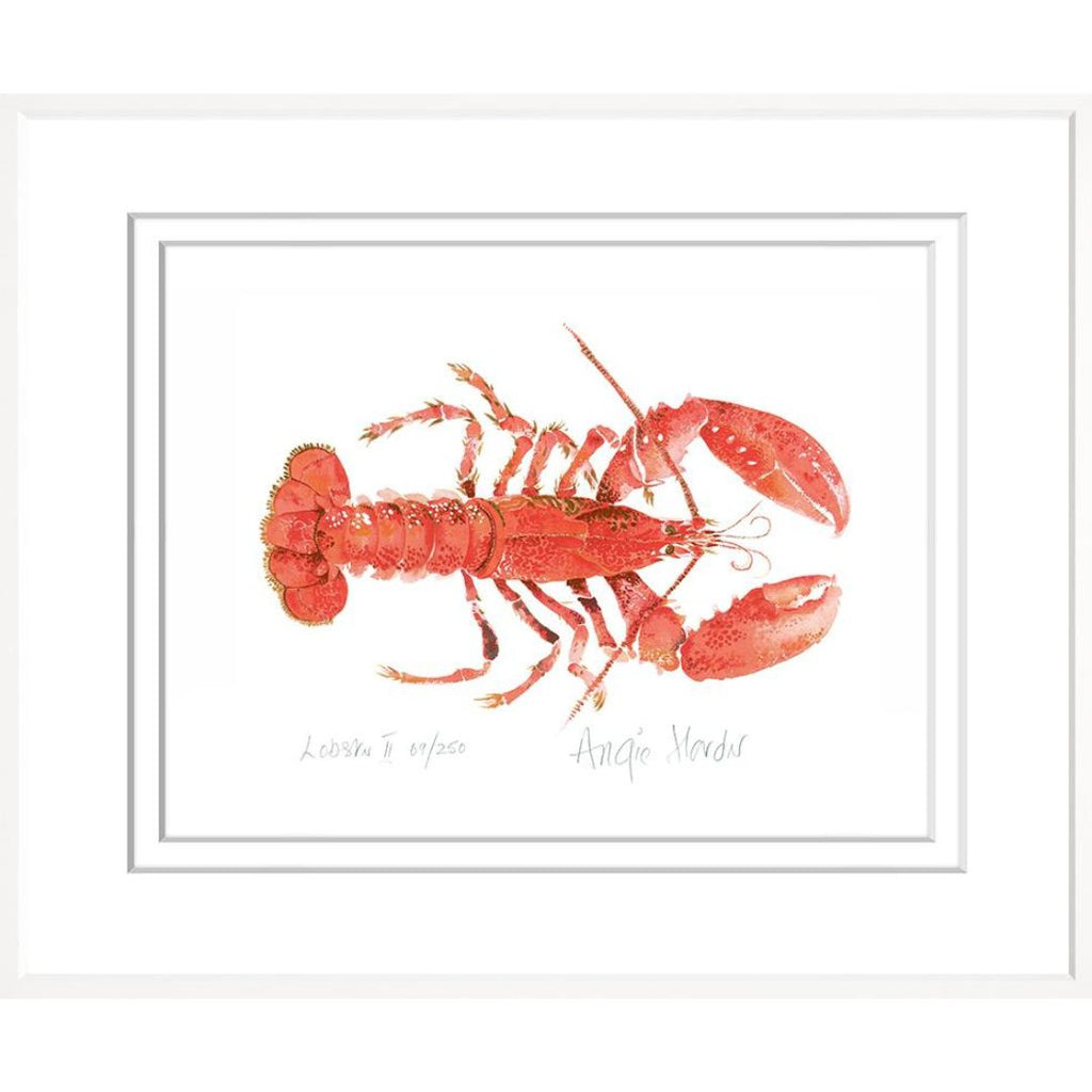 Art in White Frame "Lobsters II" Red 47x58cm