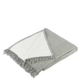 Throw Aura Rain Blue Gray 250x260cm 100% Organic Cotton