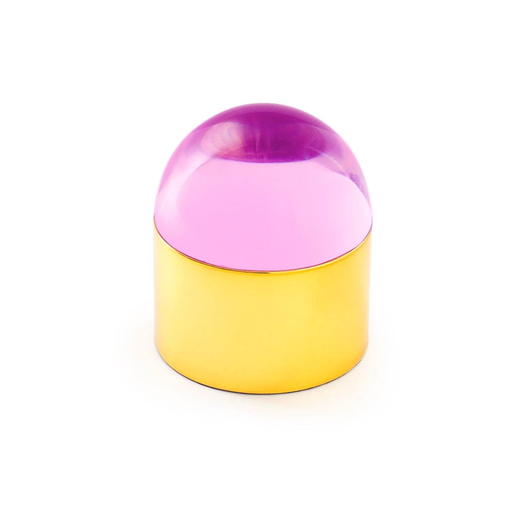 Jewelry Box Globo by Jonathan Adler - Brass/Pink Lucite