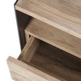 Chest of Drawers Tall Boy Geox Teak Wood and Iron 60x45x125cm