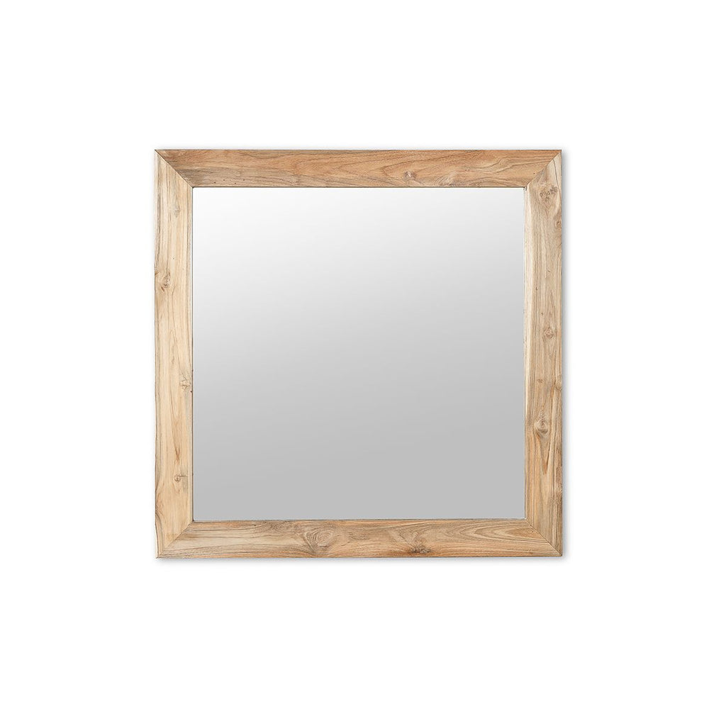 Mirror Genesis Square Teak Wood 110x110x3cm